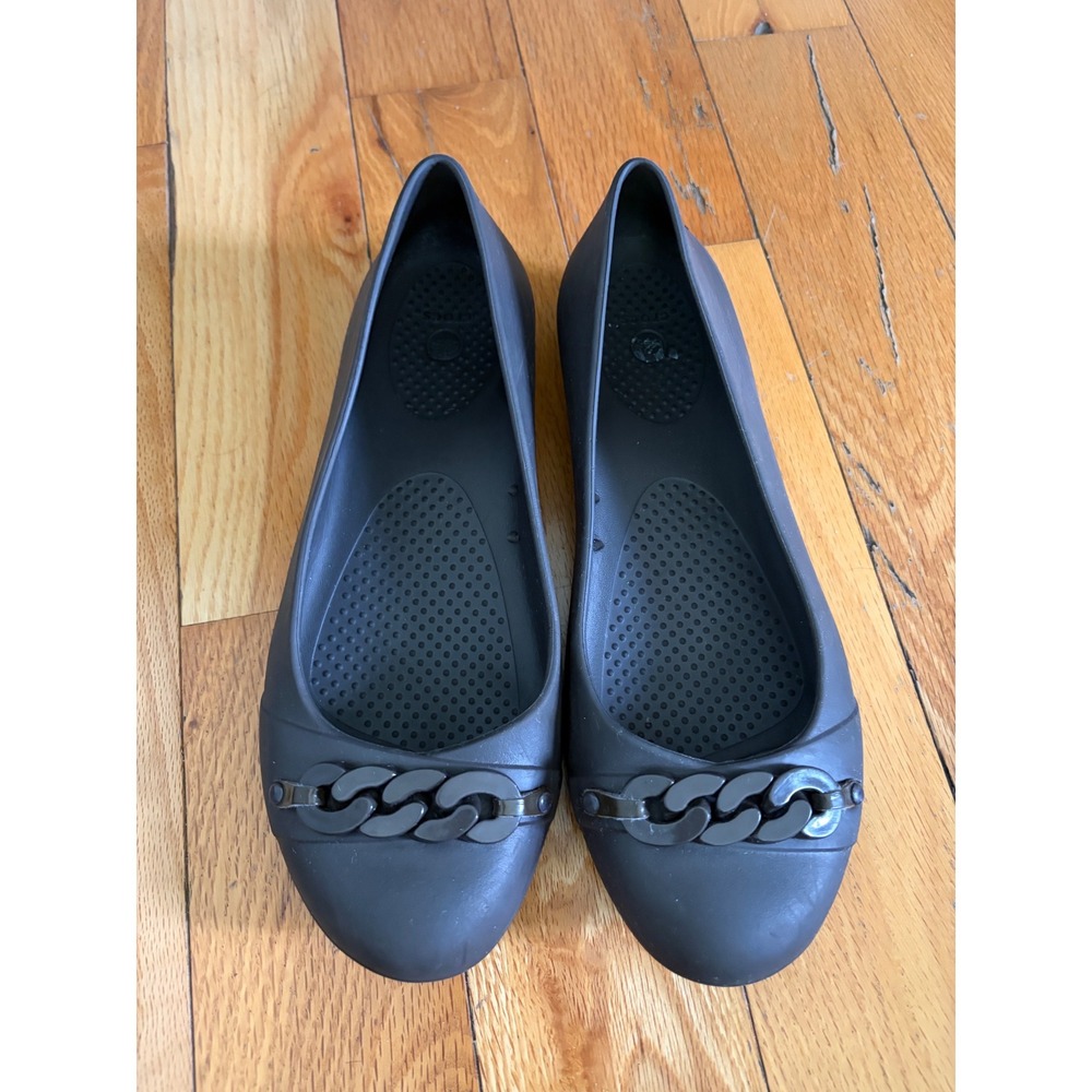 Crocs Gianna Chain Link Ballet Flats Brown Size 8
